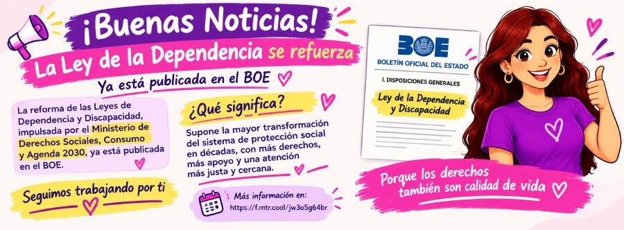 ¡Buenas noticias! La nueva Ley de Dependencia y Discapacidad ya es una realidad